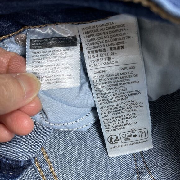 Levi's Classic Bootcut Jeans Women's Size 12 Blue denim‎ Stretch 34x28 - Picture 3 of 13